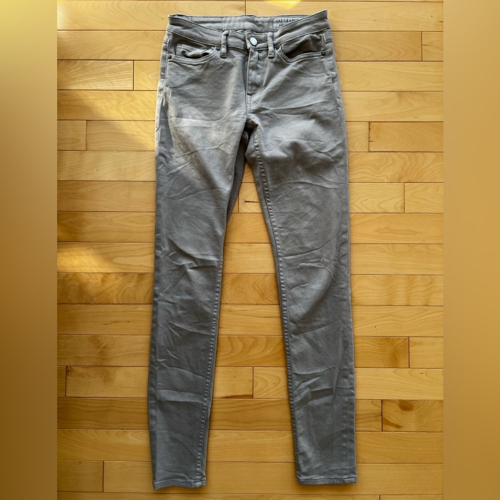 All Saints Mast Women’s Grey Skinny Jeans Size 26 - Picture 1 of 5